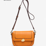 Shoulder bag in recycled materials amber