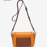 Shoulder bag in recycled materials amber