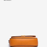 Shoulder bag in recycled materials amber