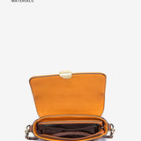 Shoulder bag in recycled materials amber