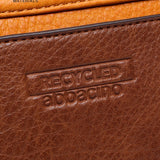 Shoulder bag in recycled materials amber