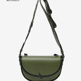 Half moon shoulder bag in green recycled materials