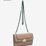 Shoulder bag in recycled materials taupe