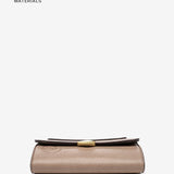 Shoulder bag in recycled materials taupe