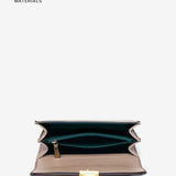 Shoulder bag in recycled materials taupe