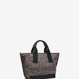 Brauner Tweed-Shopper.