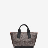 Brauner Tweed-Shopper.