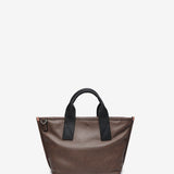 Brown tweed shopper bag