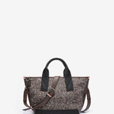 Brown tweed shopper bag