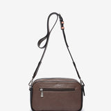 Brown tweed shoulder bag