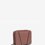 Cartera pequeña en piel bicolor rosa