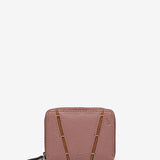 Cartera pequeña en piel bicolor rosa