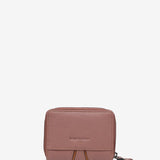 Cartera pequeña en piel bicolor rosa