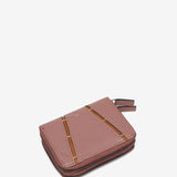 Cartera pequeña en piel bicolor rosa