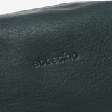 Medium green leather toiletry bag