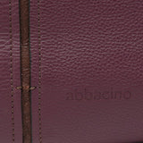 Large shopper bag in purple leather
