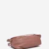 Pink leather shoulder bag