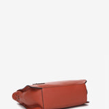 Orange leather shoulder bag