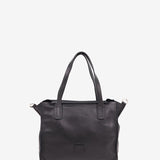 Kleiner Shopper aus schwarzem Leder.