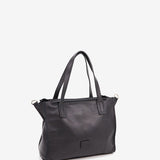 Kleiner Shopper aus schwarzem Leder.