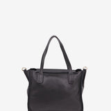 Kleiner Shopper aus schwarzem Leder.