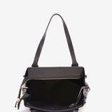 Kleiner Shopper aus schwarzem Leder.
