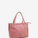 Kleiner Shopper aus rosa Leder.