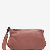 Pink leather toiletry bag