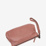 Pink leather toiletry bag