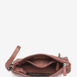 Pink leather toiletry bag