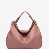 Hobo-Tasche aus Leder in Rosa