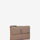 Cartera pequeña de piel en beige