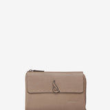 Cartera pequeña de piel en beige