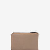 Cartera pequeña de piel en beige