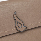 Cartera pequeña de piel en beige