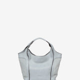 Kleiner Shopper aus Leder in Blau.