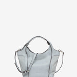 Kleiner Shopper aus Leder in Blau.
