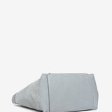 Kleiner Shopper aus Leder in Blau.