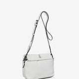 Bandolera de piel en blanco
