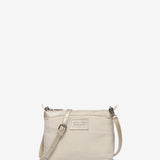 Gold leather handbag