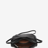 Small leather shoulder bag in black