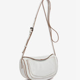 Small leather crossbody bag in white