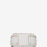 Small leather crossbody bag in white