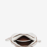 Small leather crossbody bag in white