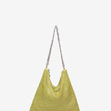 Green metal mesh shoulder bag