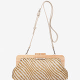 Camel animal print party clutch