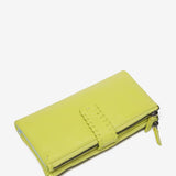 Large leather wallet in green