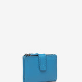 Small leather wallet in blue