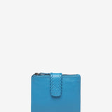 Small leather wallet in blue