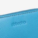 Large leather wallet in blue